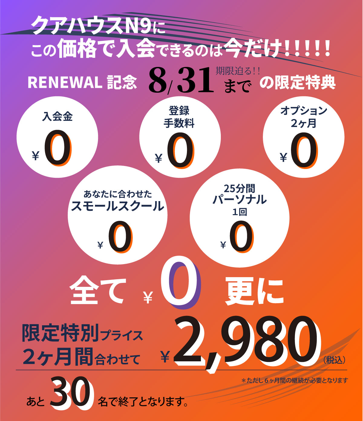 リニューアルオープン限定特典